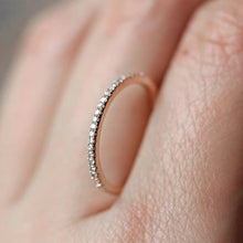 Φόρτωσε την φωτογραφία στο Gallery viewer, Ατσάλινο δαχτυλίδι siren micro βέργα με ζιργκόν, σε ροζ χρυσό 09032417