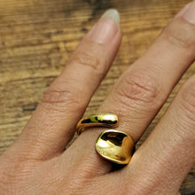 Φόρτωσε την φωτογραφία στο Gallery viewer, Ατσάλινο δαχτυλίδι, σε κίτρινο χρυσό, 2602248