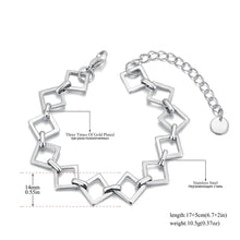 Φόρτωσε την φωτογραφία στο Gallery viewer, Ατσάλινο βραχιόλι αλυσίδα με ρόμβους, σε ασημί 19032426S