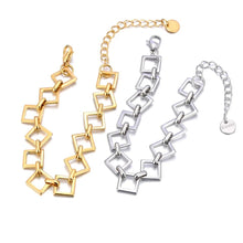 Φόρτωσε την φωτογραφία στο Gallery viewer, Ατσάλινο βραχιόλι αλυσίδα με ρόμβους, σε κίτρινο χρυσό 19032426G