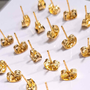 Σκουλαρίκια ατσάλινα μαργαρίτες  διαφορα χρώματα, σε κίτρινο χρυσό