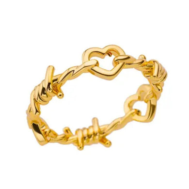 Ατσάλινο δαχτυλίδι ρυθμιζόμενο, σε κίτρινο χρυσό 157232