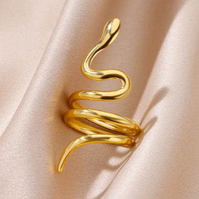 Ατσάλινο δαχτυλίδι ρυθμιζόμενο, σε κίτρινο χρυσό 157236