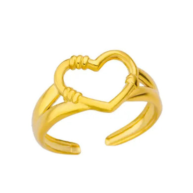 Ατσάλινο δαχτυλίδι ρυθμιζόμενο, σε κίτρινο χρυσό 1572310