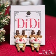 Φόρτωσε την φωτογραφία στο Gallery viewer, Σκουλαρίκια παιδικά κλιπς, Χριστουγεννιάτικα, ταρανδάκια, 22112410