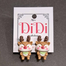 Φόρτωσε την φωτογραφία στο Gallery viewer, Σκουλαρίκια παιδικά κλιπς, Χριστουγεννιάτικα, ταρανδάκια, 22112410