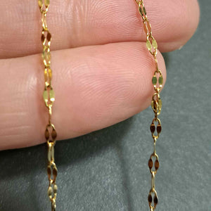 Αλυσίδα ατσάλινη, Lip chain Π2mm - Μ45cm, χρυσή απόχρωση 22022427