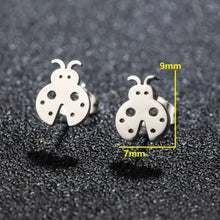 Φόρτωσε την φωτογραφία στο Gallery viewer, Ατσάλινα σκουλαρίκια πασχαλίτσα, ασημί 2302243S