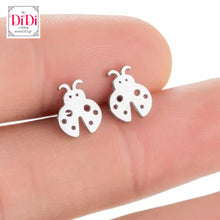 Φόρτωσε την φωτογραφία στο Gallery viewer, Ατσάλινα σκουλαρίκια πασχαλίτσα, ασημί 2302243S