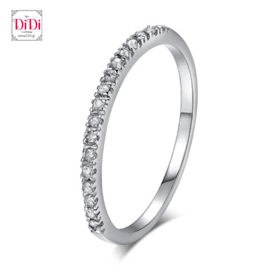 Ατσάλινο δαχτυλίδι siren micro βέργα με ζιργκόν, σε ασημί 09032418