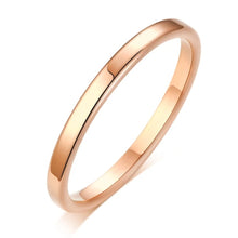 Φόρτωσε την φωτογραφία στο Gallery viewer, Ατσάλινο δαχτυλίδι micro βέργα πλακέ, σε ροζ χρυσό 20032427