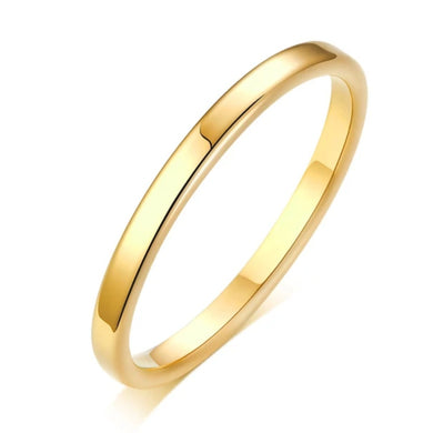 Ατσάλινο δαχτυλίδι micro βέργα πλακέ, σε κίτρινο χρυσό 20032424