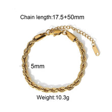 Φόρτωσε την φωτογραφία στο Gallery viewer, Ατσάλινο βραχιόλι αλυσίδα, σε κίτρινο χρυσό 3010247