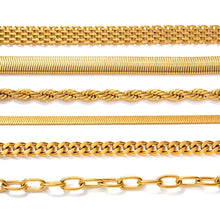 Φόρτωσε την φωτογραφία στο Gallery viewer, Ατσάλινο βραχιόλι αλυσίδα, σε κίτρινο χρυσό 3010246