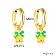 Φόρτωσε την φωτογραφία στο Gallery viewer, Σκουλαρίκια ατσάλινα κρικάκια Χριστουγεννιάτικα, 13122413