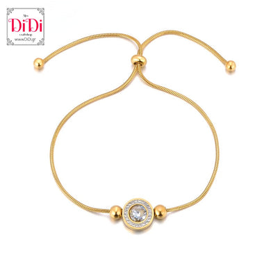 Βραχιόλι ατσάλινο αλυσίδα με μαργαριτάρια και καρδιά, σε κίτρινο χρυσό 02052410