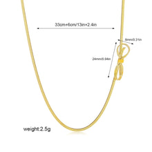 Φόρτωσε την φωτογραφία στο Gallery viewer, Ατσάλινο κολιέ φιογκάκι σε ροζ χρυσό