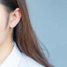 Φόρτωσε την φωτογραφία στο Gallery viewer, Σκουλαρίκια κρεμαστά, ασήμι 925, νότες, 2106242