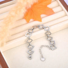 Φόρτωσε την φωτογραφία στο Gallery viewer, Ατσάλινο βραχιόλι αλυσίδα με ρόμβους, σε ασημί 19032426S