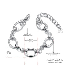 Φόρτωσε την φωτογραφία στο Gallery viewer, Ατσάλινο βραχιόλι αλυσίδα με οβάλ, σε κίτρινο χρυσό 19032427G