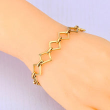 Φόρτωσε την φωτογραφία στο Gallery viewer, Ατσάλινο βραχιόλι αλυσίδα με ρόμβους, σε ασημί 19032426S