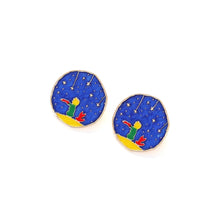 Φόρτωσε την φωτογραφία στο Gallery viewer, Σκουλαρίκια χειροποίητα, καρφάκι μικρός Πρίγκηπας, με σμάλτο σε κίτρινο χρυσό 1412234