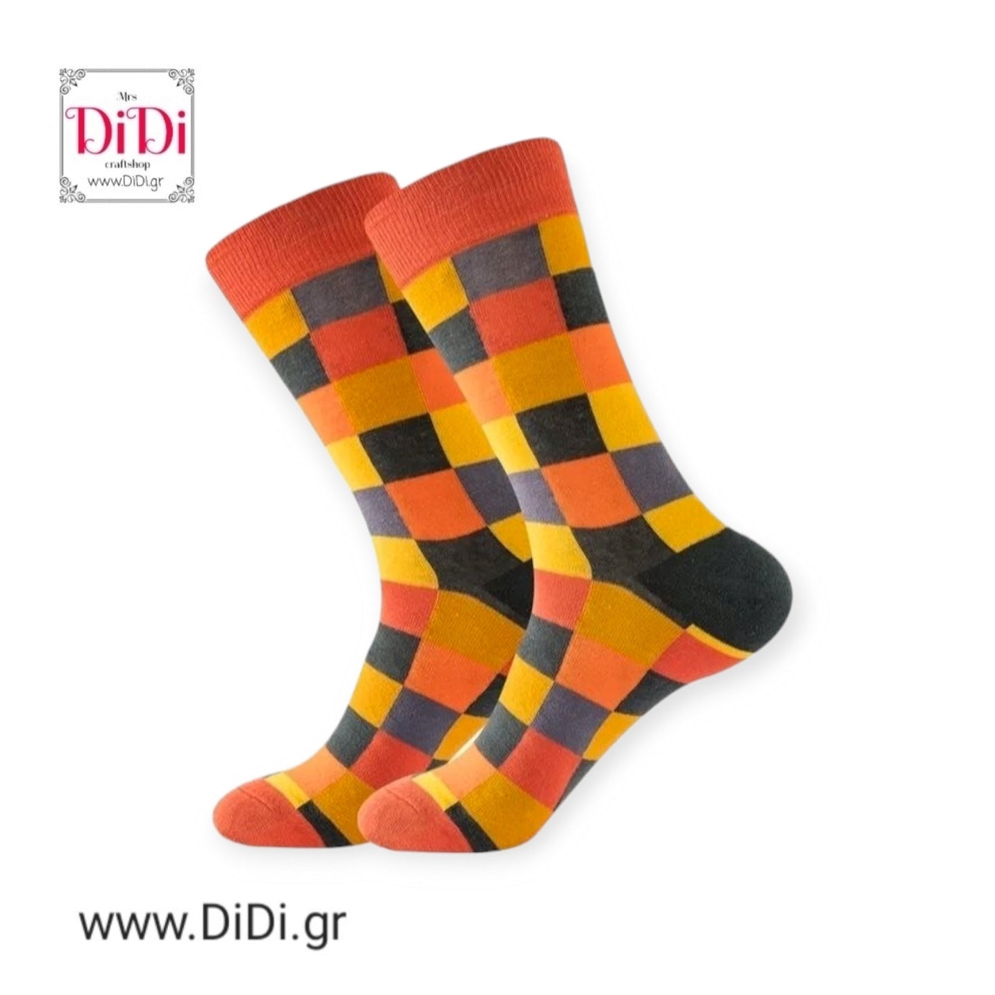 Κάλτσες μεσαίες, Quadret orange, Νο40 - 46, 1710255