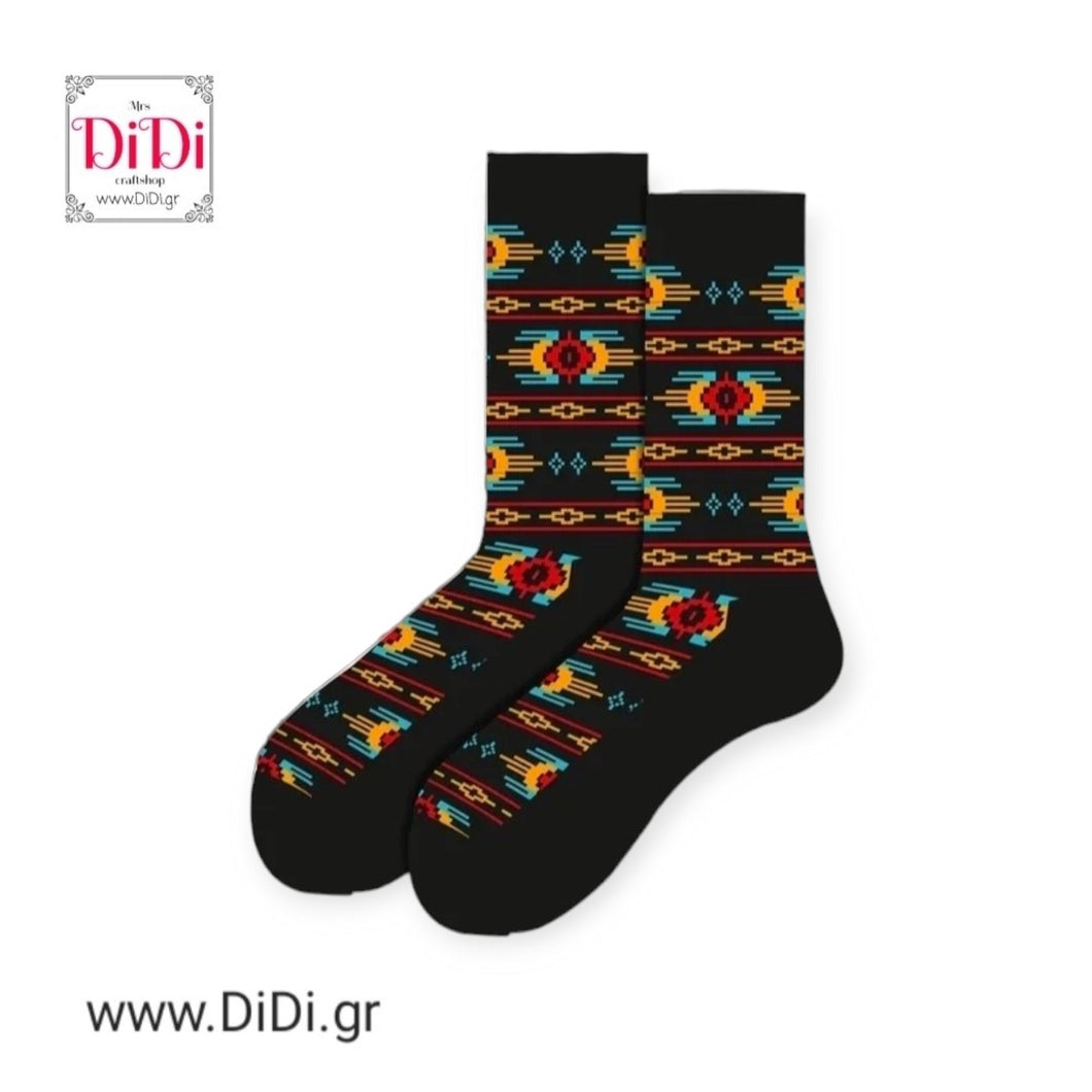 Κάλτσες μεσαίες, Aztec BLK, Νο38 - 44