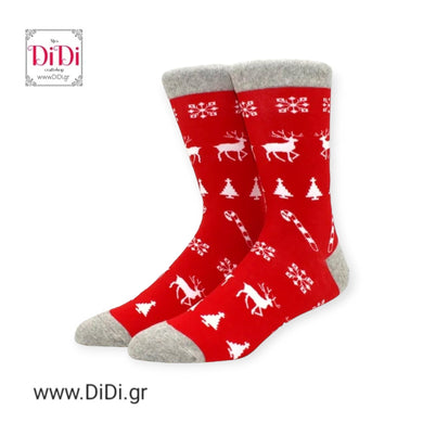 Κάλτσες μεσαίες, Christmas red (39-46)