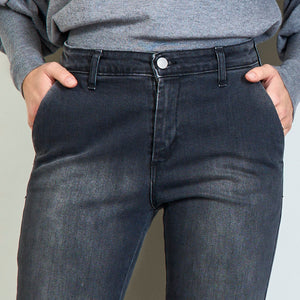 Παντελόνι jeans "chino", μαύρο ξεβαμμένο