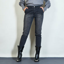 Φόρτωσε την φωτογραφία στο Gallery viewer, Παντελόνι jeans &quot;chino&quot;, μαύρο ξεβαμμένο