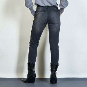 Παντελόνι jeans "chino", μαύρο ξεβαμμένο