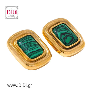 Ατσάλινα σκουλαρίκια, καρφάκι, σε κίτρινο χρυσό 2902245