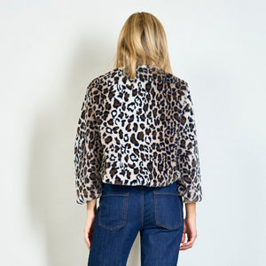 Γούνα leopard pattern, μπεζ