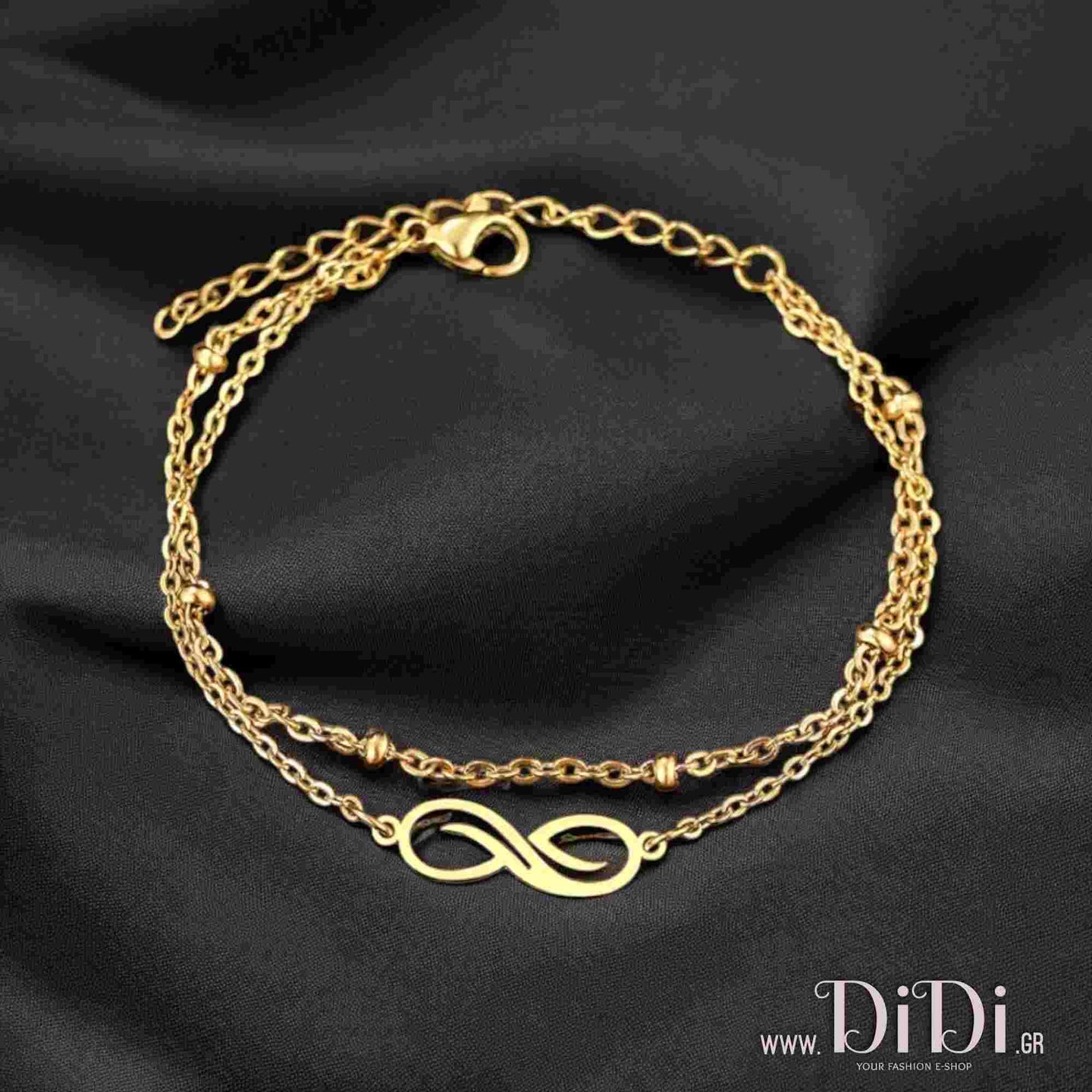 Ατσάλινο βραχιόλι διπλή αλυσίδα 