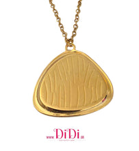 Φόρτωσε την φωτογραφία στο Gallery viewer, Κολιέ ατσάλινο με ζωγραφιά σμάλτου, σε κίτρινο χρυσό, 0303267