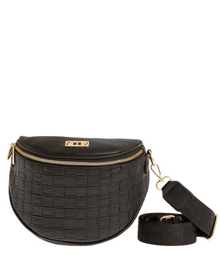 Τσάντα μέσης τύπου μπανάνα, μαύρο, 24244