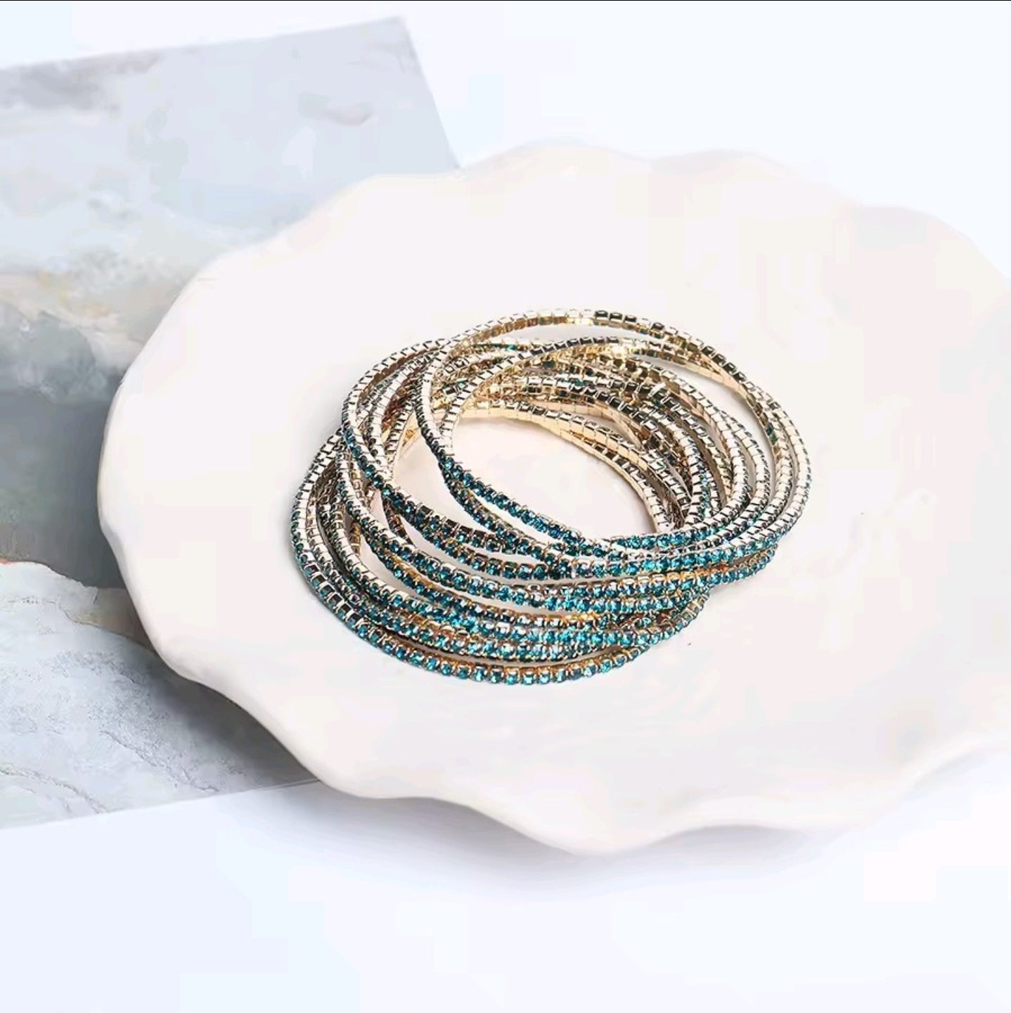 Βραχιόλι με πετρόλ crystal, 3108253