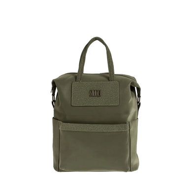 Τσάντα πλάτης με δύο υφές, λαδί, 24253