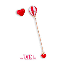 Φόρτωσε την φωτογραφία στο Gallery viewer, Σκουλαρίκια καρφάκι, καρδιά και αερόστατο, 20112524