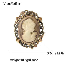 Φόρτωσε την φωτογραφία στο Gallery viewer, Καρφίτσα Καμέο (Cameo), χρυσό αντικέ, 3103267