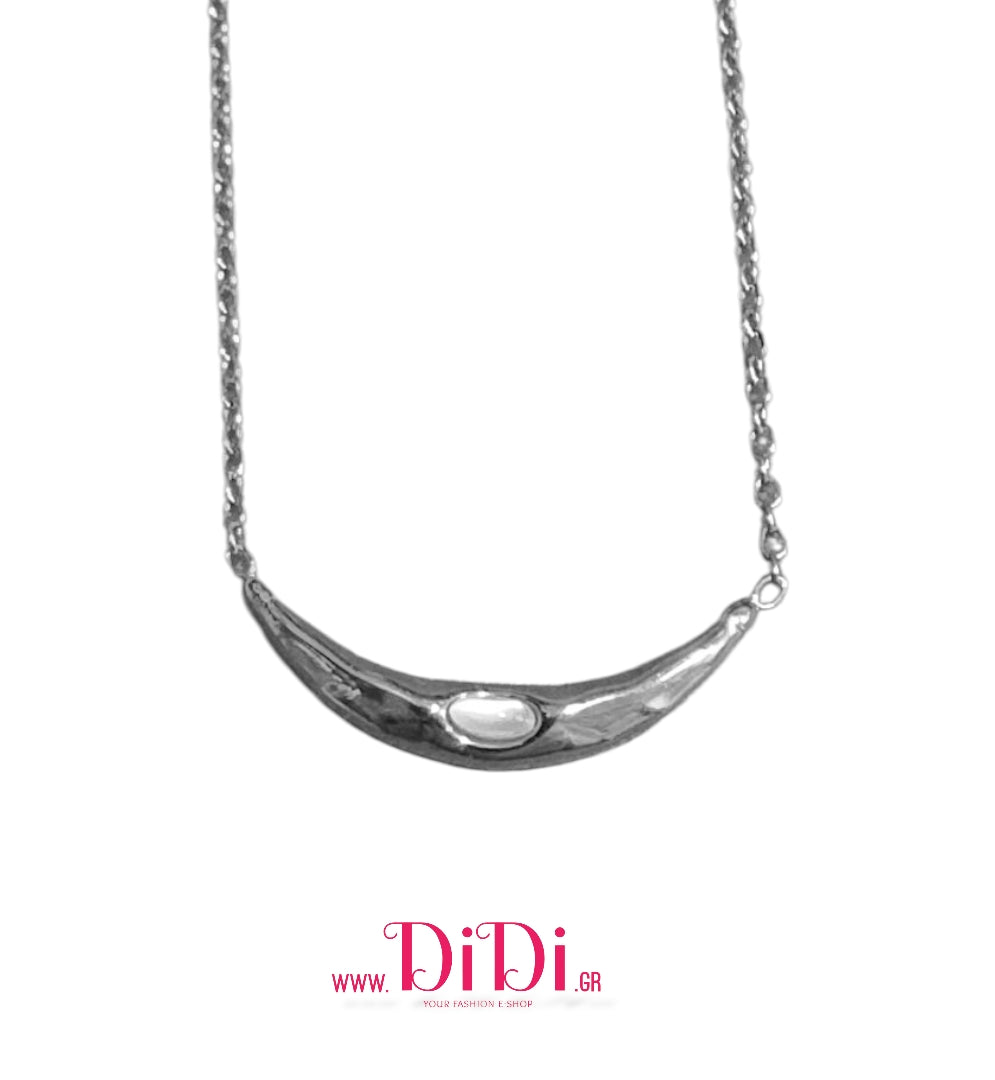 Κολιέ ατσάλινο, σε ασημί, 07307S