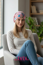 Φόρτωσε την φωτογραφία στο Gallery viewer, Τιρμπάν βαμβακερό ροζ με φλοράλ σχέδιο, πολύ μαλακό, 0802262