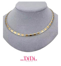 Φόρτωσε την φωτογραφία στο Gallery viewer, Κολιέ περιδέραιο ατσάλινο 6mm, σε χρυσό-ασημί, 2111254B