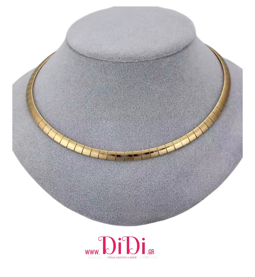 Κολιέ περιδέραιο ατσάλινο 8mm, σε κίτρινο χρυσό, 2111253G