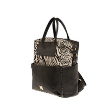 Φόρτωσε την φωτογραφία στο Gallery viewer, Τσάντα πλάτης με δύο υφές, μαύρο, 24254