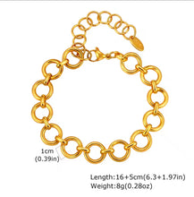 Φόρτωσε την φωτογραφία στο Gallery viewer, Ατσάλινο βραχιόλι αλυσίδα, σε κίτρινο χρυσό, 21102513