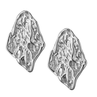 Ατσάλινα σκουλαρίκια καρφάκι, σε ασημί, 02339S