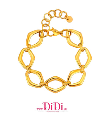 Ατσάλινο βραχιόλι αλυσίδα, σε κίτρινο χρυσό, 2010253