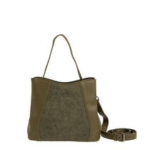 Φόρτωσε την φωτογραφία στο Gallery viewer, Τσάντα χειρός και χιαστί, λαδί 24266